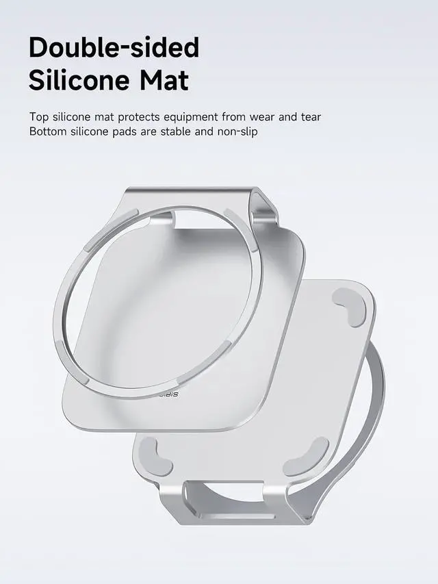 Alt view image 6 of 7 - Mac mini M4 Stand Storage Holder Aluminum Dock Heat Dissipation Bracket Cooling Mount Accessories for Mac mini M4 Pro