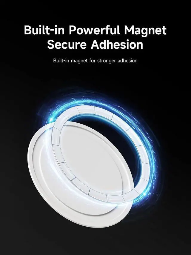 Alt view image 5 of 7 - MagSafe Magnetic Patch, Magnetic Adapter Ring, Universal Magnetic Conversion Kit for Power Bank, SSD Enclosure, Docking Stationg, Hub, Car Mount, Phone Stand (KM30 White)