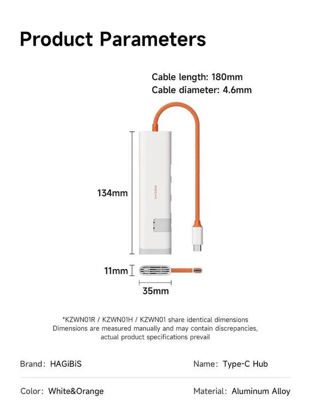 Alt view image 7 of 7 - USB-C Hub, 5 in 1 Multiport USB C Splitter Ultra Slim Heat Dissipation Docking Station with 1000Mbps RJ45, USB3.0 * 3 and 5V/3A Power Supply for MacBook Laptops iPad External SSDs (KZWN01R)
