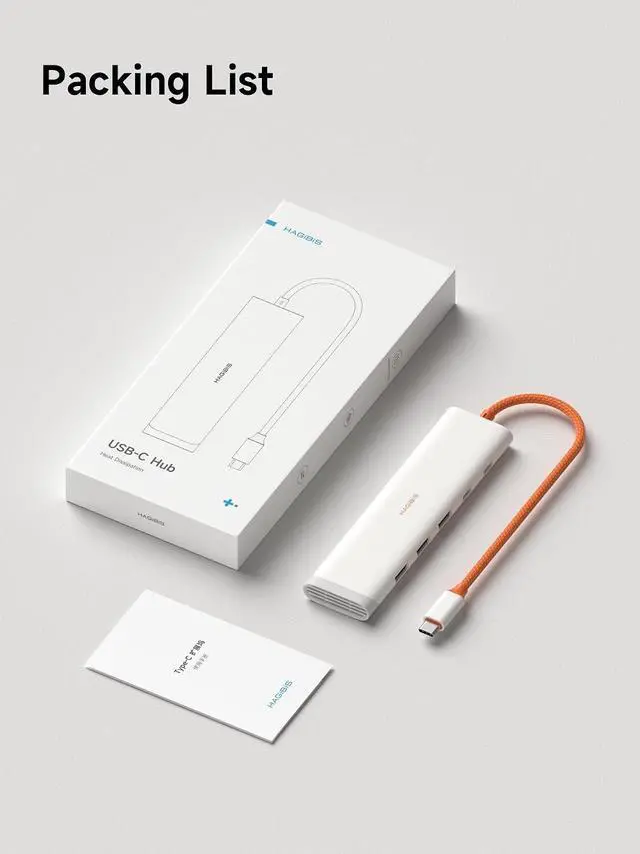 Alt view image 7 of 7 - USB-C Hub, 5 in 1 Multiport USB C Splitter Ultra Slim Heat Dissipation Docking Station with USB3.0 * 3, 5Gbps USB-C Port and 5V/3A Power Supply for MacBook Laptops iPad External SSDs (KZWN01)