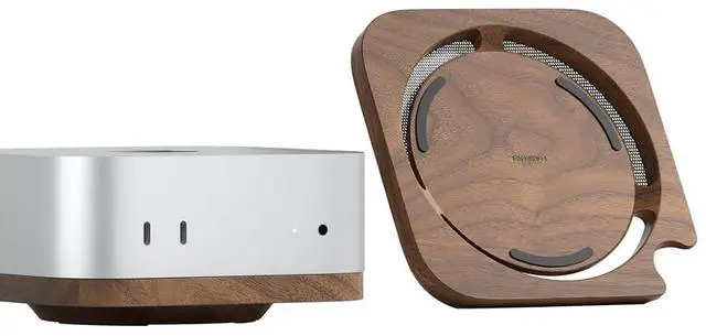 Main image of Mac mini Stand, Black Walnut Desktop Stand Dustproof Laptop Holder Cooling Heat Disspation Mount for Mac mini M4 Pro 2024 (MMP04)