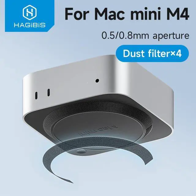Alt view image 7 of 7 - Dust Mesh Filter for Mac mini M4 / M4 Pro 2024, PVC Dustproof Net Stickers Anti Dust Proof Adhesive Cover for Mac mini 2024 only
