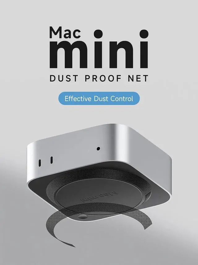 Alt view image 2 of 7 - Dust Mesh Filter for Mac mini M4 / M4 Pro 2024, PVC Dustproof Net Stickers Anti Dust Proof Adhesive Cover for Mac mini 2024 only