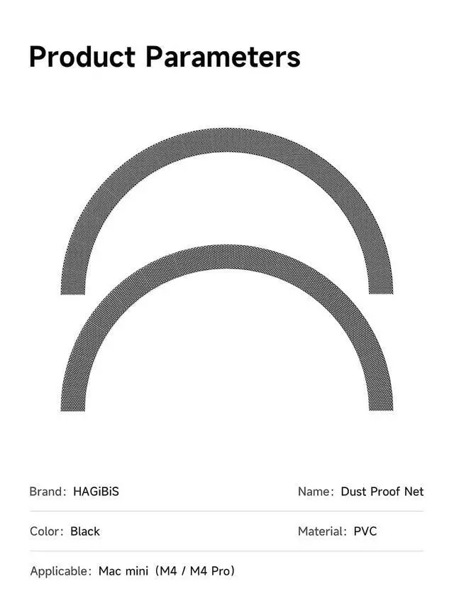 Alt view image 5 of 7 - Dust Mesh Filter for Mac mini M4 / M4 Pro 2024, PVC Dustproof Net Stickers Anti Dust Proof Adhesive Cover for Mac mini 2024 only