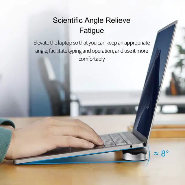 Alt view image 2 of 7 - Laptop Cooling Pad, Ergonomic Laptop Stand Small Invisible Cooler Ball Portable Magnetic Foot Heat for MacBook Pro Computer