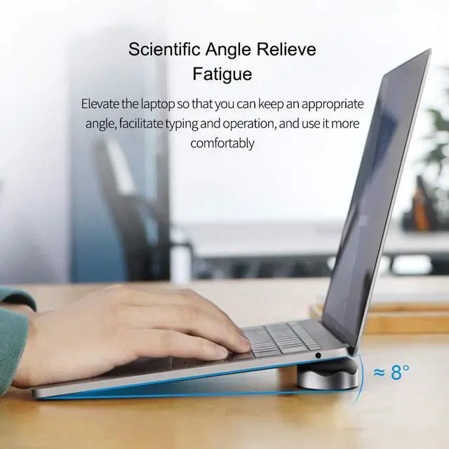 Alt view image 2 of 7 - Laptop Cooling Pad, Ergonomic Laptop Stand Small Invisible Cooler Ball Portable Magnetic Foot Heat for MacBook Pro Computer