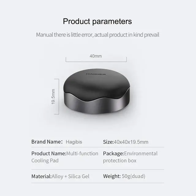 Alt view image 7 of 7 - Laptop Cooling Pad, Ergonomic Laptop Stand Small Invisible Cooler Ball Portable Magnetic Foot Heat for MacBook Pro Computer