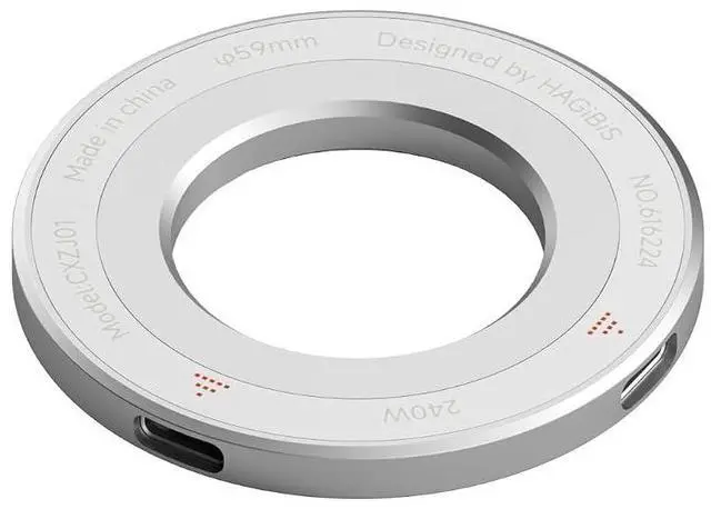 Main image of USB-C Adapter, Dual-Sided Magnetic Ring Female to Female USB Typ-C Converter, 240W Fast Charging Adapter for iPhone 17/16/15 Pro Max, iPad Pro, Tablet, Android (Hollow Version)