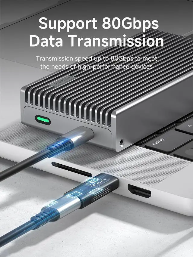 Alt view image 3 of 7 - LED Display USB C Adapter 240W 80Gbps 8K@60Hz, USB4 V2.0 Connecter for Thunderbolt 4/3, iPhone 16 15 Pro Max, Current Voltage Fast Charging Monitoring Display Tester Detector (AA20)