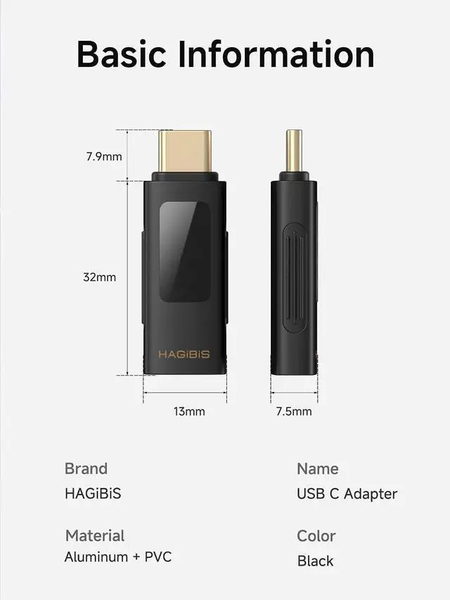 Alt view image 7 of 7 - LED Display USB C Adapter 240W 80Gbps 8K@60Hz, USB4 V2.0 Connecter for Thunderbolt 4/3, iPhone 16 15 Pro Max, Current Voltage Fast Charging Monitoring Display Tester Detector (AA20)