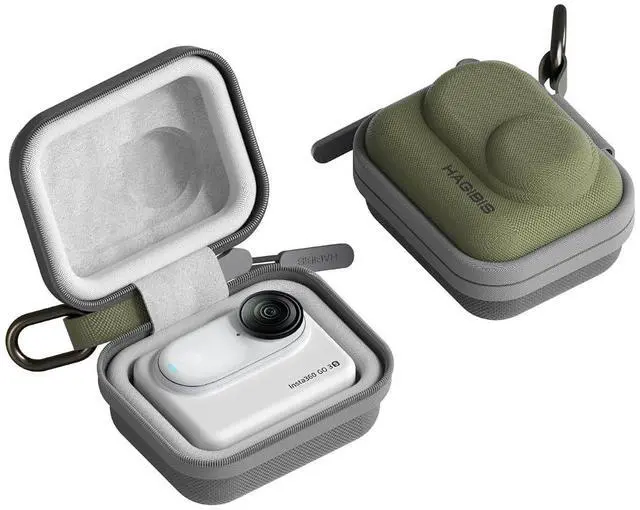 Main image of Carrying Case for Insta360 GO 3/3S, Portable Travel Storage Organizer Carry Bag Protective Hard Shell Anti-drop Handbag for Insta360 GO 3S Lens Protection (Green)