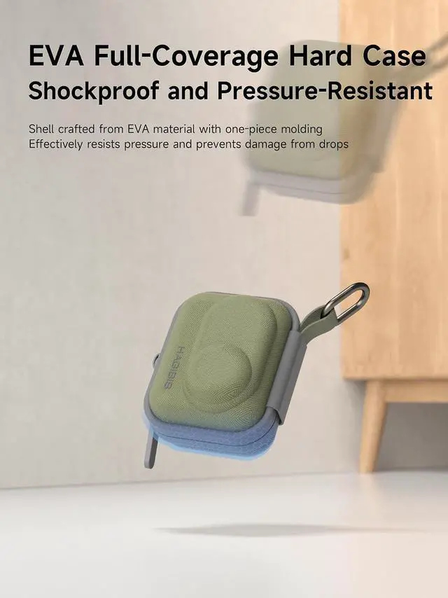 Alt view image 4 of 7 - Carrying Case for Insta360 GO 3/3S, Portable Travel Storage Organizer Carry Bag Protective Hard Shell Anti-drop Handbag for Insta360 GO 3S Lens Protection (Green)