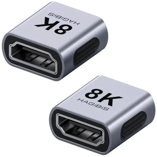 Main image of HDMI Coupler 2 Pack, 8K@60Hz HDMI 2.1 Adapter Female to Female Connector, Extension Cable HDMI Extender for Switch2, HDTV, Monitor, Laptops, Projector, Roku TV, Chromecast