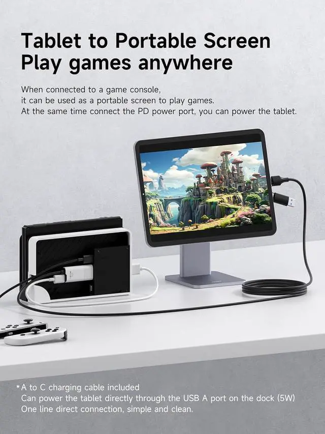 Alt view image 2 of 7 - USB3.0 Video Capture Card with 100W PD, HDMI to USB A/USB C Capture Cable 1080P@60fps YUY2 MJPEG MS2130 for Quest 3 2 Pro VR Switch2 PS4/5 Live Broadcast, Gaming, Streaming, Recorder