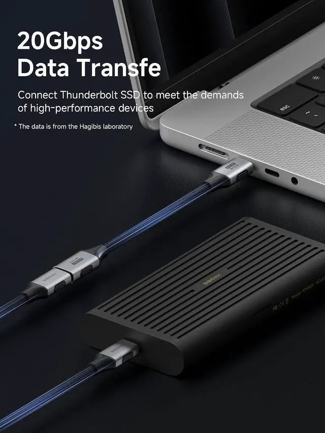 Alt view image 3 of 7 - USB C Extension Cable, Braided USB Type C Male to Female Extender Cord, 20Gbps 240W 4K@60Hz Fast Charging for iPhone 17 16 15 Pro Max, iPad Pro, Laptop, Switch, Steam Deck, ROG (3.3FT)