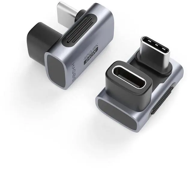 Main image of 240W 40Gbps 8K USB C Adapter, 2 Pack USB-C Male to Female Adapter, USB4 Connecter for Thunderbolt 4/3, ROG Ally, Steam Deck, Switch, Dock, Mac, Tablet, iPhone 16 15 Pro Max (180 Degree)