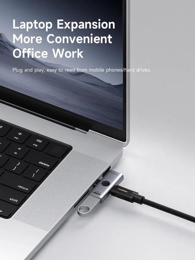Alt view image 7 of 7 - USB-C Splitter with 100W Fast Charging and 10Gbps USB 3.2, 2 in 1 OTG Adapter for iPhone 16/15 Pro Max, iPad Pro, MacBook, Rog Ally, Steam Deck, Quest 3 2 (TUA08 USB + PD)