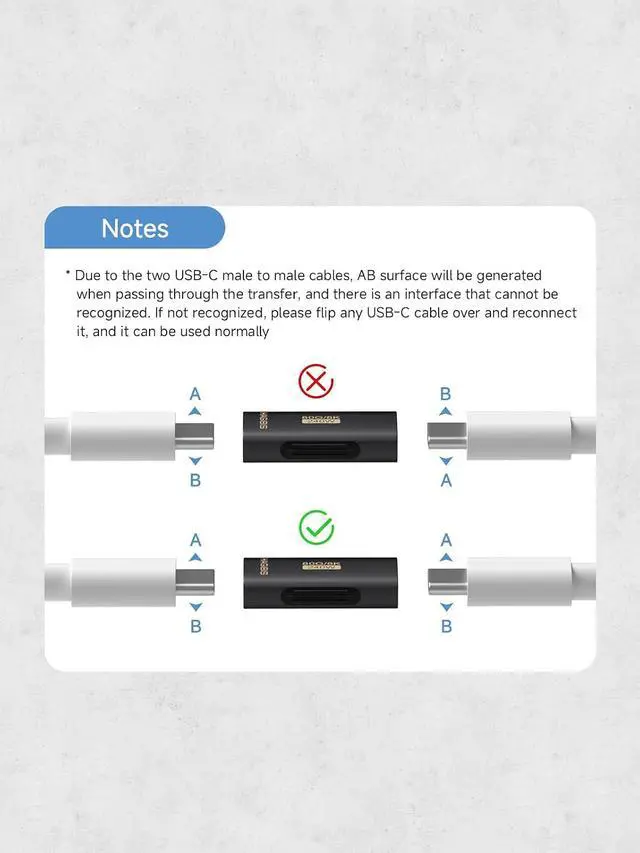 Alt view image 7 of 7 - 240W 80Gbps 8K@60Hz USB C Adapter, USB-C Female to Female Adapter, USB4 Connecter for Thunderbolt 5/4/3, Laptop, Switch, Dock, Mac, Tablet, iPhone 16 15 Pro Max (TUA07)