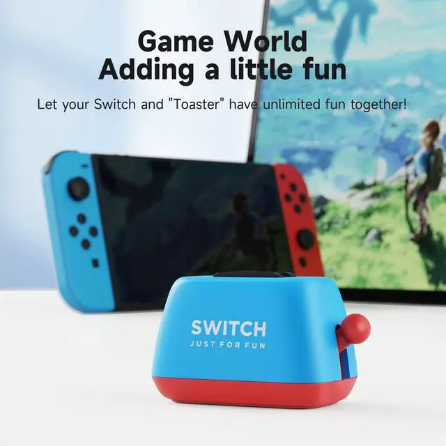 Alt view image 2 of 7 - Switch Game Case Compatible with Nintendo Switch Playing Cards, Portable Cute Toaster Storage Holder, Storage for 2 Switch Game Cassettes (Blue)