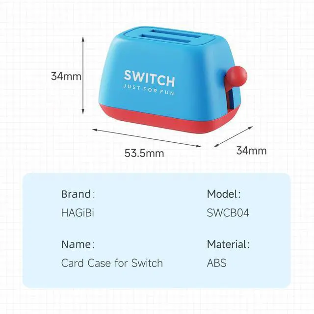 Alt view image 3 of 7 - Switch Game Case Compatible with Nintendo Switch Playing Cards, Portable Cute Toaster Storage Holder, Storage for 2 Switch Game Cassettes (Blue)