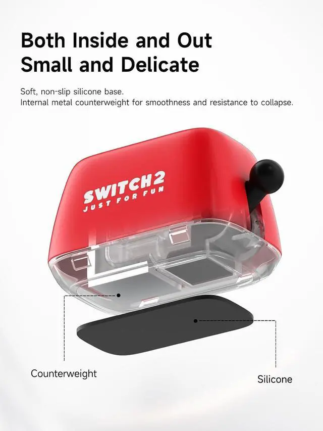 Alt view image 3 of 7 - Switch Game Case Holder Compatible with Nintendo Switch Games Cards, Portable Cute Toaster Strorage Holder Storage 2 Switch Game Cartridge (Red)