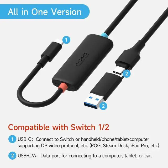 Alt view image 2 of 7 - USB3.0 Video Capture Card for Switch2, USB C to USB A/USB C 1080P@60fps 2K@30fps Live and Record Video Audio Game for Car Quest 3 VR PS4/5 ROG Ally Steam Deck (CC10)
