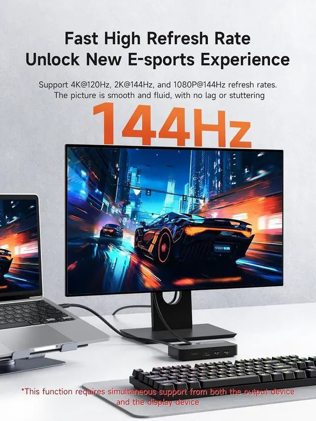 Alt view image 6 of 7 - KVM Switch 1 Monitor 2 Computers with 100W PD, 4K@120Hz HDMI, USB-C KVM Switcher Hub Sharing Monitor Keyboard Mouse Printer Scanner for Switch2 macOS Windows Linux