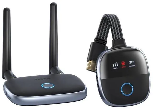 Main image of LED Display Wireless HDMI Transmitter & Receiver Extender Kits, 5.8G Bifrequency 164ft Wireless Display Dongle, Plug and Play for Laptop PC Netflix PS4/5 TV Projector Streaming