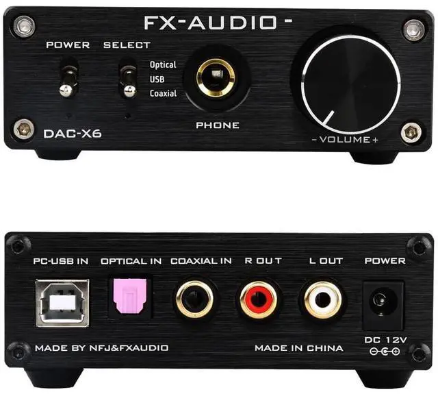 Alt view image 2 of 7 - FX-Audio DAC-X6 Headphone amp dac Combo + Mini Active Volume Control Knob