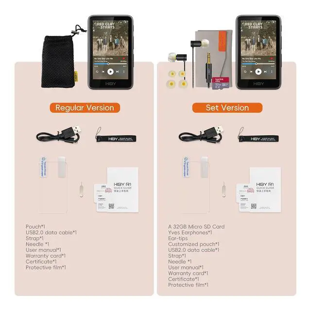 Alt view image 7 of 7 - R1 HiFi MP3 Player with Bluetooth 5.1 Tidal Qobuz DSD 256 Native Lossless Music Player with Touchscreen/Hi Res Audio Certified/MSEB Tuning/2TB Expanded Memory