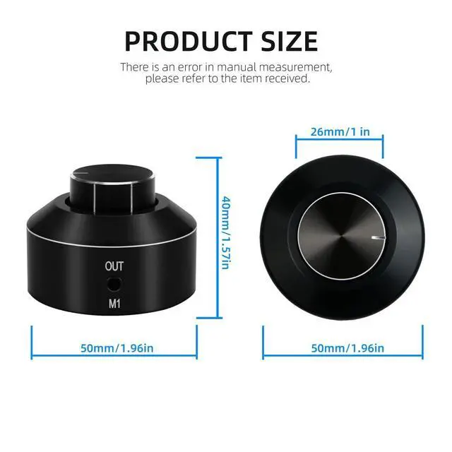 Alt view image 3 of 7 - Mini Active Volume Control Knob Volume Controller 3.5mm Audio Adjuster PC Speaker Amplifier Switcher,Volume Control Knob Speaker Audio Adjuster for Win10/8/7/Vista/XP/Mac KL