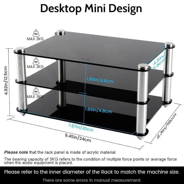 Alt view image 6 of 7 - D50 III DAC Preamplifier and Mini Audio Component Rack