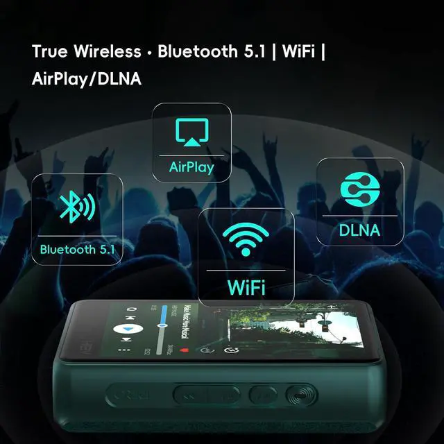 Alt view image 5 of 7 - R3 PRO II MP3 Music Player - Qobuz/Tidal Support, MQA 8X Decoding & Native DSD256, Hi-Res Audio Certified, MP3 Player with Touch Screen & 3.5mm PO + 4.4mm BAL Dual Jacks, 2TB Expanded Memory