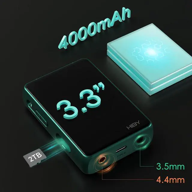 Alt view image 6 of 7 - R3 PRO II MP3 Music Player - Qobuz/Tidal Support, MQA 8X Decoding & Native DSD256, Hi-Res Audio Certified, MP3 Player with Touch Screen & 3.5mm PO + 4.4mm BAL Dual Jacks, 2TB Expanded Memory