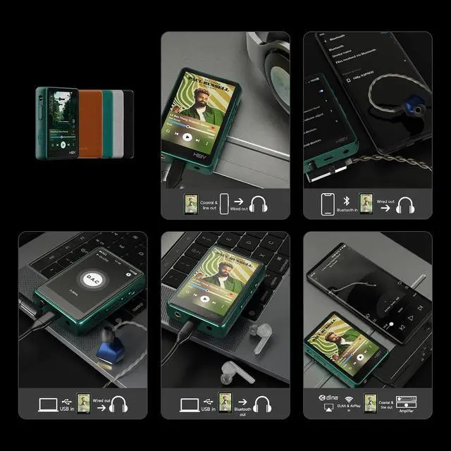 Alt view image 7 of 7 - R3 PRO II MP3 Music Player - Qobuz/Tidal Support, MQA 8X Decoding & Native DSD256, Hi-Res Audio Certified, MP3 Player with Touch Screen & 3.5mm PO + 4.4mm BAL Dual Jacks, 2TB Expanded Memory