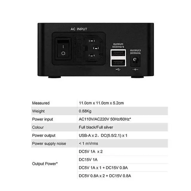 Alt view image 2 of 7 - P50 Linear Power Supply - 5V 1A and 15V 1A Ultra Low Noise for HiFi Audio D50III/DX3 Pro+/E50/A50III