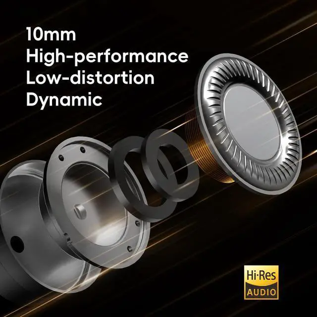 Alt view image 3 of 7 - Yacht10 IEM 10mm Dynamic Mg & Al Alloy Dome High Performance Low Distortion Dynamic 0.78mm 2-pin Detachable Earphones