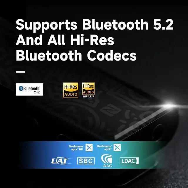 Alt view image 2 of 7 - W3 II Headphone Amp Bluetooth 5.2 Receiver USB DAC for Car Audio/Smartphone/PC/Laptop