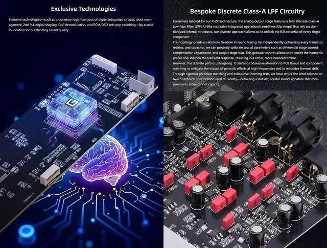 Alt view image 5 of 7 - R26II Network Streaming DAC - Fully Discrete 26bit R2R Native 1bit dsd XMOS DSD512 PCM768kHz GCLK-02 1hz PLL tech Support exteral 10Mhz Clock (Black)