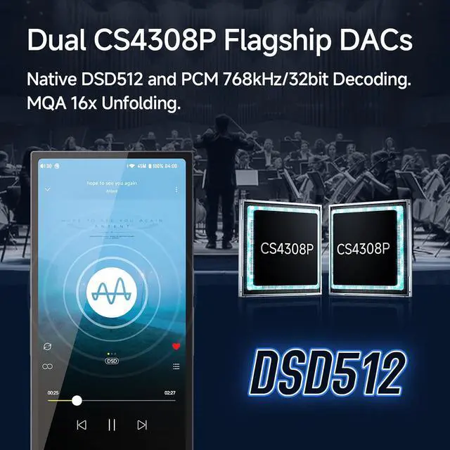 Alt view image 3 of 7 - R6 ProII (2025) Digital Audio Player | Android 12 | Class A Amp | 5.9" Touchscreen | 6GB+128GB | Up to 2TB Expandable