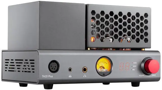 Main image of TA20 Plus Tube Headphone Amplifier - Class A Amp with VU Meter Balanced in/Out Power up to 2000mW for 16~600 Headphone amp