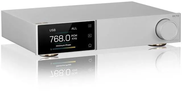 Main image of D70 Pro OCTO DAC - 8X CS43198 Bluetooth 5.1 LDAC Aurora UI Colour Display RCA & XLR Output HiFi Decoder with Remote Control (Silver)