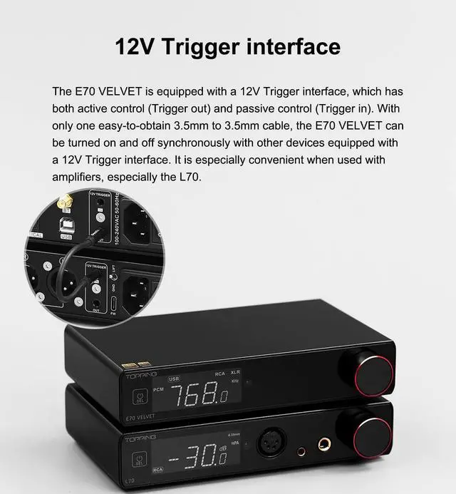 Alt view image 5 of 7 - E70 Velvet AK4499EX DAC Audio Decoder- Bluetooth5.1 LDAC Hi-Res XU316 32Bit/768kHz DSD512 BT/USB/Coax/Opt Inputs RCA/XLR HiFi Stereo Digital-to-Analog-Convertor Sliver