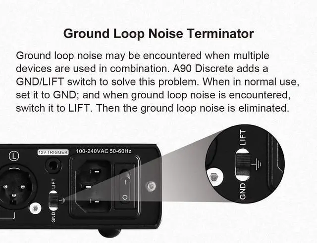 Alt view image 4 of 7 - A90 Discrete XLR 4.4 Headphone Amplifier 4 Pin Symmetrical NFCA Full Symmetrical Amplifier Discrete 9800mW x 2 Output Power 2 Gain Settings Black