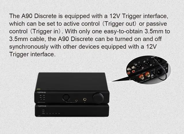 Alt view image 5 of 7 - A90 Discrete XLR 4.4 Headphone Amplifier 4 Pin Symmetrical NFCA Full Symmetrical Amplifier Discrete 9800mW x 2 Output Power 2 Gain Settings Black