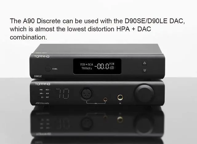 Alt view image 7 of 7 - A90 Discrete XLR 4.4 Headphone Amplifier 4 Pin Symmetrical NFCA Full Symmetrical Amplifier Discrete 9800mW x 2 Output Power 2 Gain Settings Black