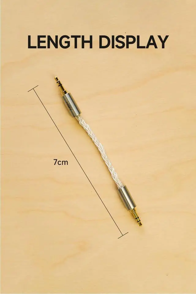 Alt view image 5 of 5 - Aux Audio Cable 3.5mm to 3.5mm HiFi Professional Audio OCC Cable Gold-Plated Copper Jack