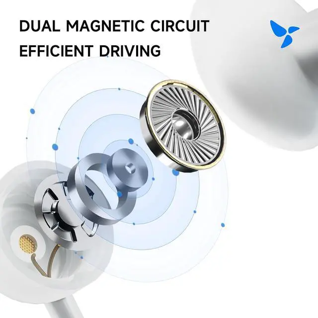 Alt view image 3 of 7 - Digital XOE Wired in-Ear Headphones DLC Dynamic HiFi Earphones with MIC 3.5mm Jack