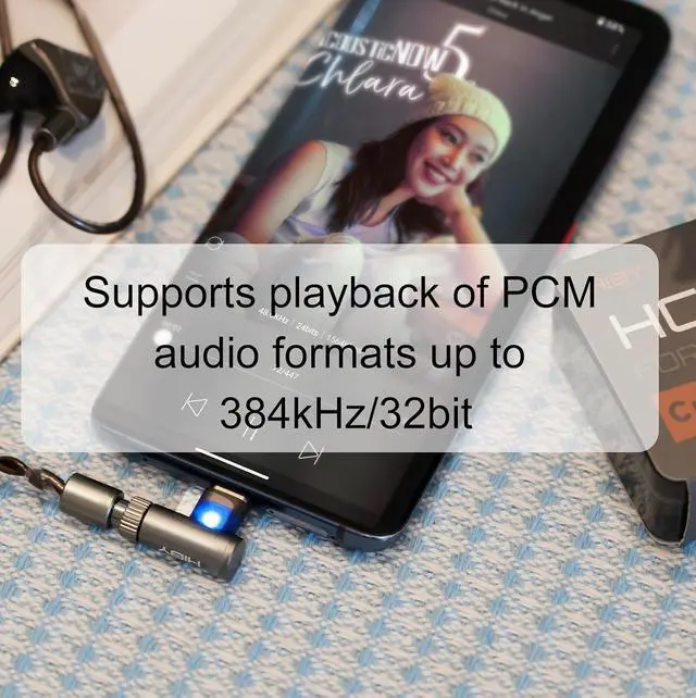 Alt view image 4 of 7 - HC1 Plug for Cu4 Cable HiFi Digital Adaptor PCM 384kHz/32bit 0.0018% Low Distortion 8-100 Impedance Matching 4Pin-Lock Cable