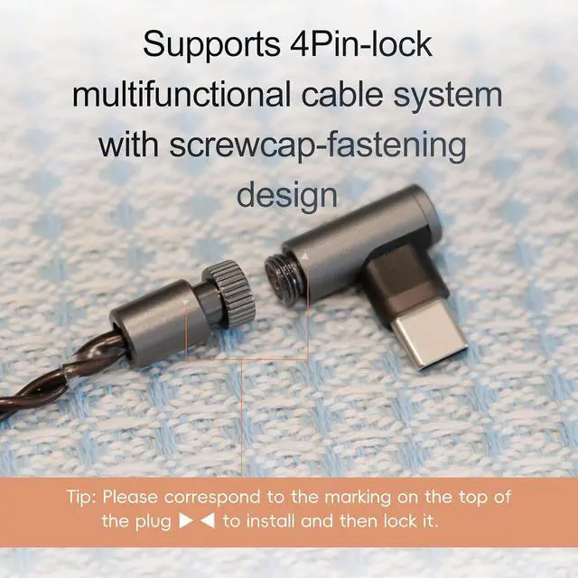 Alt view image 6 of 7 - HC1 Plug for Cu4 Cable HiFi Digital Adaptor PCM 384kHz/32bit 0.0018% Low Distortion 8-100 Impedance Matching 4Pin-Lock Cable